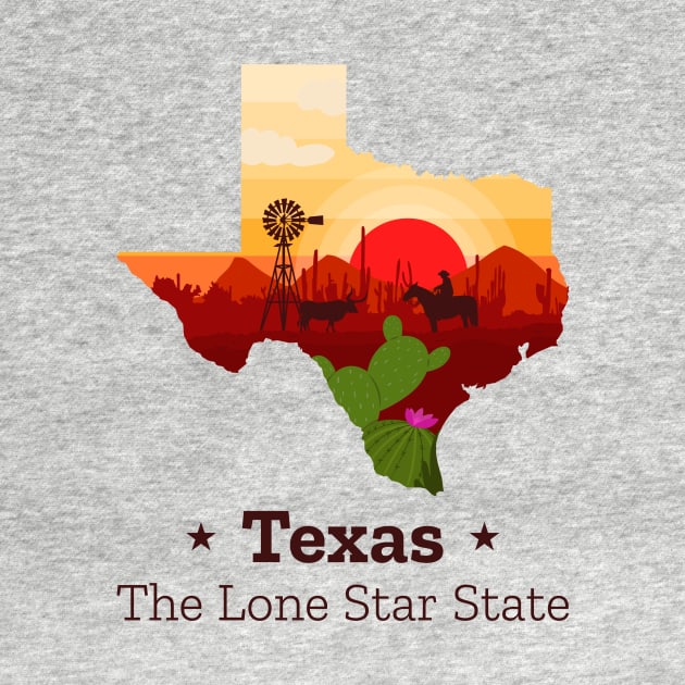 Texas by Tip Top Tee's